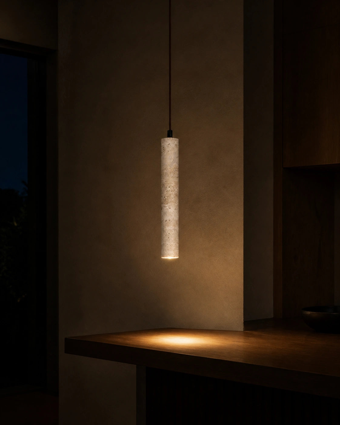 suspension-ana-travertin-bois-massif-nuit